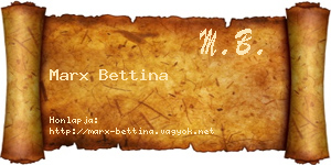 Marx Bettina névjegykártya